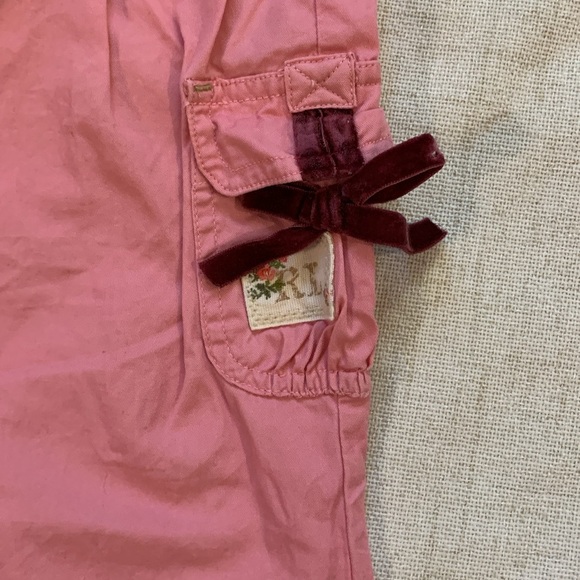 Ralph Lauren 24 Month Little Girl Pink Cotton Pants with Bow Detailing - Picture 4 of 5